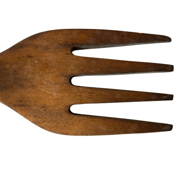 Large Wooden Fork And Spoon Tiki Wall Decor Handcarved Decorative Kitchen Art - Picture 14 of 16